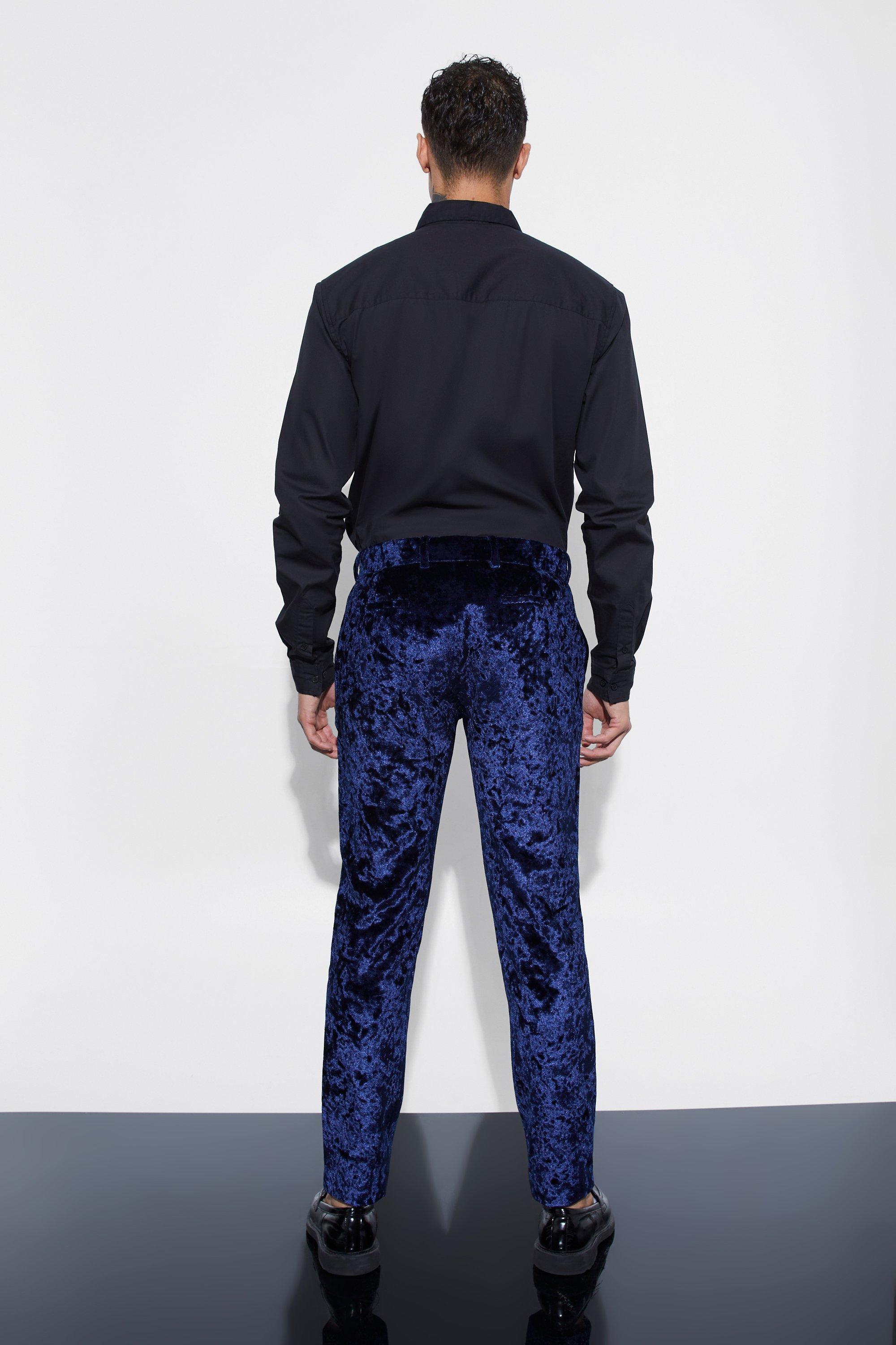 Crushed velvet clearance trousers